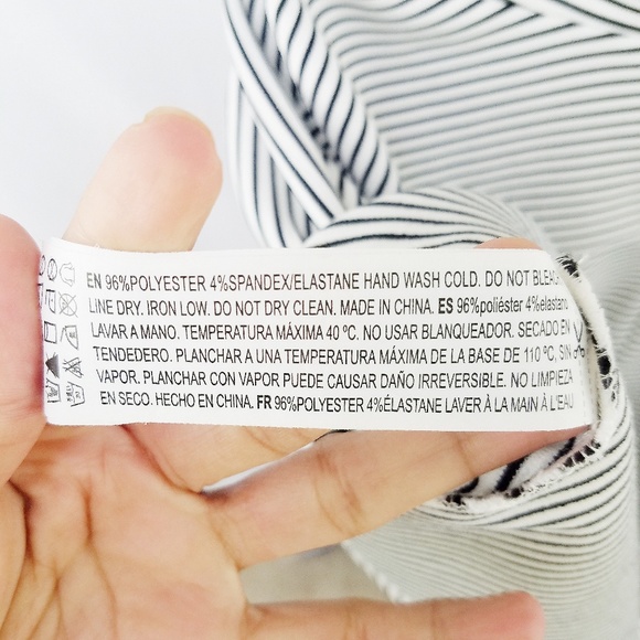 Forever 21 Black/White Striped Halter Dress M - Picture 8 of 8